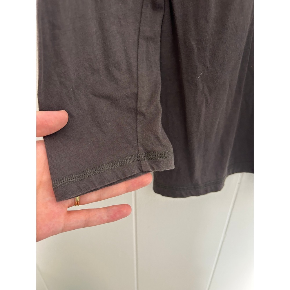 Eileen Fisher Shirt Women L Gray Organic Cotton Long Sleeve lagenlook minimalist - Picture 7 of 9